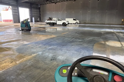 Warehouse Floor Scrubbing